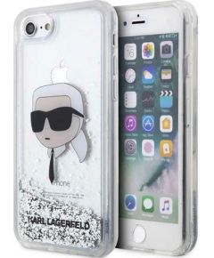 Karl Lagerfeld KLHCI8LNKHCH Hardcase Glitter Karl Head Защитный чехол для iPhone 7/8/SE 2020 / SE 2022 / серебристый Чехлы - альтернативные