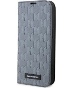 Karl Lagerfeld KLBKP14XSAKLHPG Saffiano Monogram Book Case Чехол для планшета для iPhone 14 Pro Max 6.7" / серебряный Чехлы - альтернативные