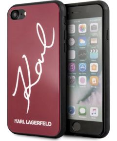 Karl Lagerfeld KLHCI8DLKSRE Hard Case Signature Glitter Защитный чехол для iPhone 7/8/SE 2020 / SE 2022 / красный Чехлы - альтернативные