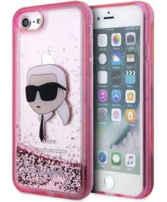 Karl Lagerfeld KLHCI8LNKHCP Hardcase Glitter Karl Head Защитный чехол для iPhone 7/8/SE 2020 / SE 2022 / розовый Чехлы - альтернативные