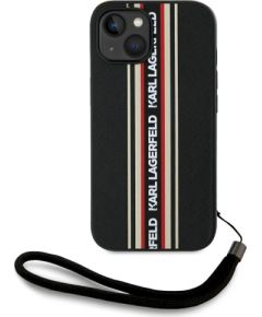 Karl Lagerfeld Saffiano Athleisure Stripes Cord Защитный чехол для iPhone 15 / красный Чехлы - альтернативные
