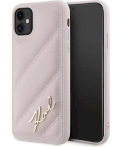 Karl Lagerfeld KLHCN61PQDSMGP Diagonal Quilted Script Защитный чехол для iPhone 11 / Xr 6.1" / розовый Чехлы - альтернативные