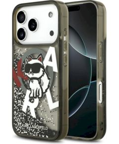 Karl Lagerfeld Liquid Glitter Choupette Logo MagSafe Case Защитный чехол для iPhone 17 Pro / чёрный Чехлы - альтернативные