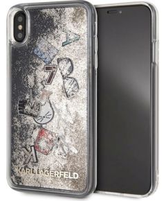 Karl Lagerfeld KLHCI65KSICGO Iconic Liquid Glitter Защитный чехол для iPhone Xs Max / золотой Чехлы - альтернативные