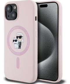 Karl Lagerfeld Silicone Karl&Choupette MagSafe Case Защитный чехол для iPhone 15 / розовый Чехлы - альтернативные