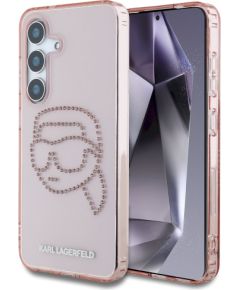 Karl Lagerfeld Rhinestones K. Head Logo Защитный чехол для Samsung Galaxy S25 / розовый Чехлы - альтернативные