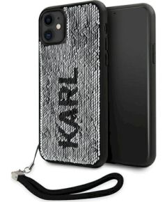 Karl Lagerfeld KLHCN61PSQRKS Hardcase Sequins Cord Защитный чехол для iPhone 11/Xr 6,1" / серебристый Чехлы - альтернативные
