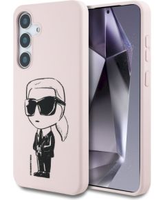 Case Karl Lagerfeld Silicone Graffiti Ikonik Printed Logo MagSafe Защитный чехол для Samsung Galaxy S25 / розовый Чехлы - альтернативные