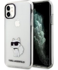 Karl Lagerfeld KLHCN61HNCHTCT Hardcase Ikonik Choupette Aizsargapvalks priekš iPhone 11/Xr 6,1" / caurspīdīgs Neoriģinālie Maciņi