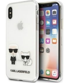 Karl Lagerfeld KLHCI65CKTR Aizsargapvalks priekš iPhone Xs Max / caurspīdīgs Neoriģinālie Maciņi