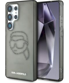 Karl Lagerfeld Rhinestones Karl Head Logo Защитный чехол для Samsung Galaxy S25 Ultra / чёрный Чехлы - альтернативные