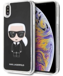 Karl Lagerfeld KLHCI65ICGBK Iconic Glitter Защитный чехол для iPhone Xs Max / чёрный Чехлы - альтернативные