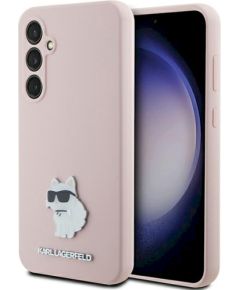 Karl Lagerfeld KLHCS23FESMHCNPP S23 FES711 Silicone Choupette Metal Pin Защитный чехол для Samsung Galaxy S23 FE / розовый Чехлы - альтернативные