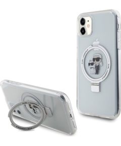 Karl Lagerfeld KLHMN61HMRSKCH hardcase Ring Stand Karl&Choupette Mag Защитный чехол для iPhone 11/Xr 6.1" / белый Чехлы - альтернативные