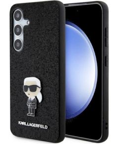 Karl Lagerfeld KLHCS24MGKNPSK Hardcase Fixed Glitter Ikonik Logo Metal Pin Защитный чехол для Samsung Galaxy S24+ S926 / чёрный Чехлы - альтернативные