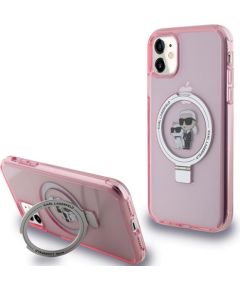 Karl Lagerfeld KLHMN61HMRSKCP Hardcase Ring Stand Karl&Choupette Mag Защитный чехол для iPhone 11/XR 6.1" / розовый Чехлы - альтернативные