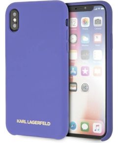 Karl Lagerfeld KLHCPXSLVOG Silicone Hardcase Aizsargapvalks priekš iPhone X/Xs / violets Neoriģinālie Maciņi