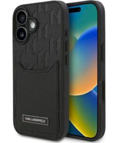 Karl Lagerfeld KLHCP16SPGKHPRPK Hardcase Monogram Защитный чехол для iPhone 16 6.1" / чёрный Чехлы - альтернативные