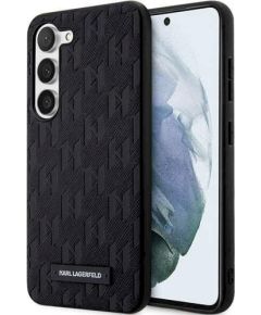 Karl Lagerfeld KLHCS23MSAKLHPK S23+ S916 Aizsargapvalks priekš Saffiano Mono Metal Logo / melns Neoriģinālie Maciņi