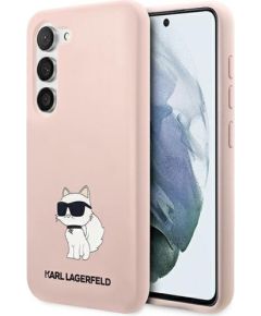 Karl Lagerfeld KLHCS23MSNCHBCP Aizsargapvalks priekš Samsung Galaxy S23+ / rozā Neoriģinālie Maciņi