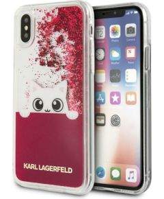 Karl Lagerfeld KLHCPXPABGFU Liquid Glitter Hard Case Защитный чехол для iPhone X / фуксия Чехлы - альтернативные