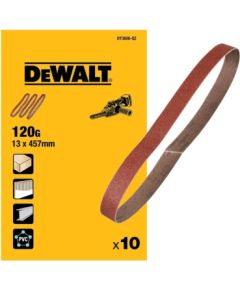 Slīpēšanas lenšu komplekts DeWalt DT3606-QZ; 13 mm; 457 mm; 120; 10 gab. Smilšpapīri