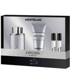 Mont Blanc Explorer Platinum Dárková sada EDP 100 ml, sprchový gel 100 ml a miniaturka EDP 2 x 7,5 ml 100ml Парфюмерные наборы