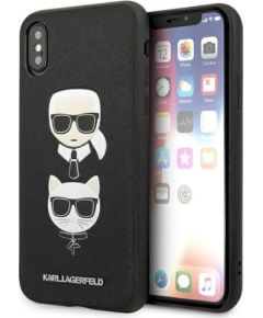 Karl Lagerfeld KLHCPXSAKICKCBK Saffiano Karl&Choupette Head Защитный чехол для iPhone X/XS / чёрный Чехлы - альтернативные