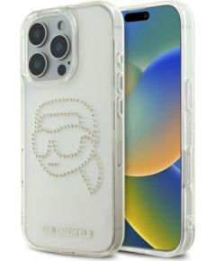 Karl Lagerfeld KLHCP16LHKHDCELT Hardcase IML Rhinestones Karl Head Защитный чехол для iPhone 16 Pro 6.3" / прозрачный Чехлы - альтернативные