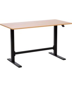 Desk ERGO manual 120x60xH70-115cm, oak/black Новинки Для дома и сада 