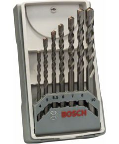 Betona urbju komplekts Bosch Silver Percussion; 4-10 mm; 7 gab. Piederumi urbjiem