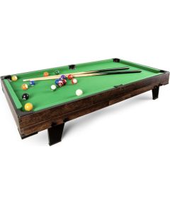 Pūla biljarda galds Bilaro Pool Break (120x60cm), ar zaļu audumu un aprīkojumu Biljards