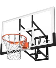 Basketbola vairogs Bilaro Montana Class X (136x80 cm, rūdīts stikls) ar grozu un tīkliņu Basketbolam