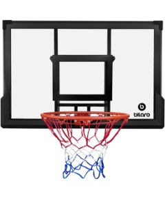 Basketbola vairogs Bilaro Dakota (120x80 cm, polikarbonāts) ar grozu un tīkliņu Basketbolam