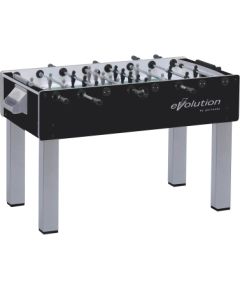 Galda futbola galds Garlando F-200 Evolution (Melns/Sidrabs, ar vienlaidu stieņiem) Novusa galdi un piederumi