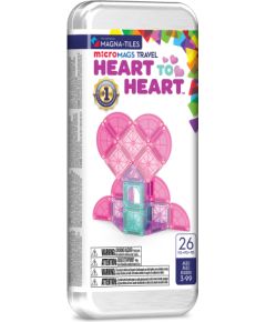 MAGNA-TILES Набор Микромагс компакт "Heart to Heart", 26 деталей Конструкторы