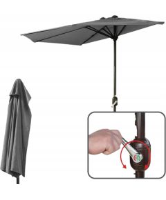 Goodhome PARASOL OGRODOWY ŚCIENNY DUŻY SOLIDNY SKŁADANY 2,7 M Z KORBKĄ SZARY Новинки Для дома и сада 