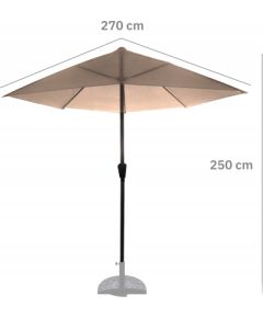 Goodhome PARASOL OGRODOWY ŚCIENNY DUŻY SOLIDNY SKŁADANY 2,7 M Z KORBKĄ BEŻOWY Новинки Для дома и сада 