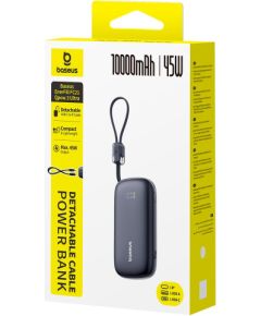 Baseus EnerFill FC21 Qpow 3 Ultra Pārnēsājamā baterija 10000 mAh 45W / melns Power Banks