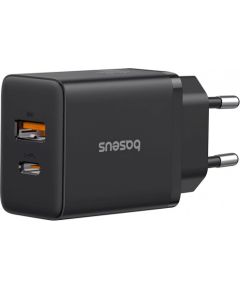 Baseus Cube Pro 30W Lādētājs USB-C USB-A / melns Telefonu lādētāji 220v