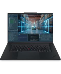 Lenovo ThinkPad P1 G9 Intel Black 16 " IPS WUXGA 1920 x 1200 pixels Anti-glare Intel Core Ultra 7 356H 64 GB LPCAMM2 LPDDR5X Solid-state drive capacity 1000 GB NVIDIA RTX PRO 2000 Blackwell Generation GDDR7 8 GB Windows 11 Pro 802.11be Bluetooth version 5 Portatīvie datori