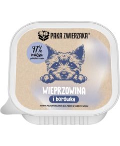 PAKA ZWIERZAKA Pork with blueberries Mono  - wet dog food - 150g Suņu barība
