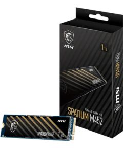 SSD MSI 300xTBW rating MTBF 1500000 h Read speed 3600 MB/s Write speed 3100 MB/s NVMe Yes PCI Express 4.0 M.2 1000 GB SPATIUM M452 S78-440L970-P83 SSD Cietie Diski (Solid state drive)