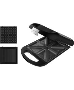 Cecotec Sandwich Maker Rock'nToast Family 3in1 1500 W Number of plates 3 Black Sendviču - Karstmaižu tosteri