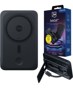 Powerbank 3MK SafeCell 4 in 1 Semi-Solid 22.5W Build in Cable Apple Watch MagSafe 10,000mAh Grey Новинки Компьютерная техника