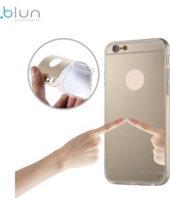 Blun super plāns silikona aizmugures apvalks ar caurspīdīgām malām un Spoguļveida aizmugurejo daļu priekš Samsung G955 Galaxy S8 Plus / S8+ Neoriģinālie Maciņi