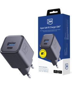 3mk Hyper Charger PD 33W GaN QC4+ Black Зарядные устройства