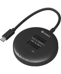 Sandberg 136-72 USB 3 2 Cloner Dock for NVMe M.2 SSD 5705730136726 Dokstacijas portatīvajiem datoriem
