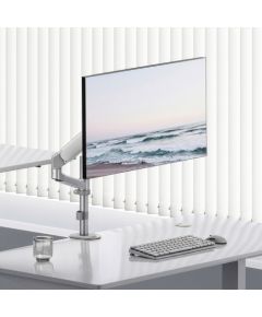 Ergo Office Monitor Mount/Hanger, Gas Spring, 17"-32", 1-10 kg, Matte White, Max. VESA 100x100, ER-691 W TV un monitoru stiprinājumi, kronšteini