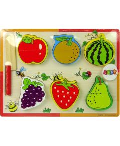 Lean Sport Wooden Fruit Chopping Set 6 Pieces Strawberry Pear Grape Кухни, посуда, бытовая техника